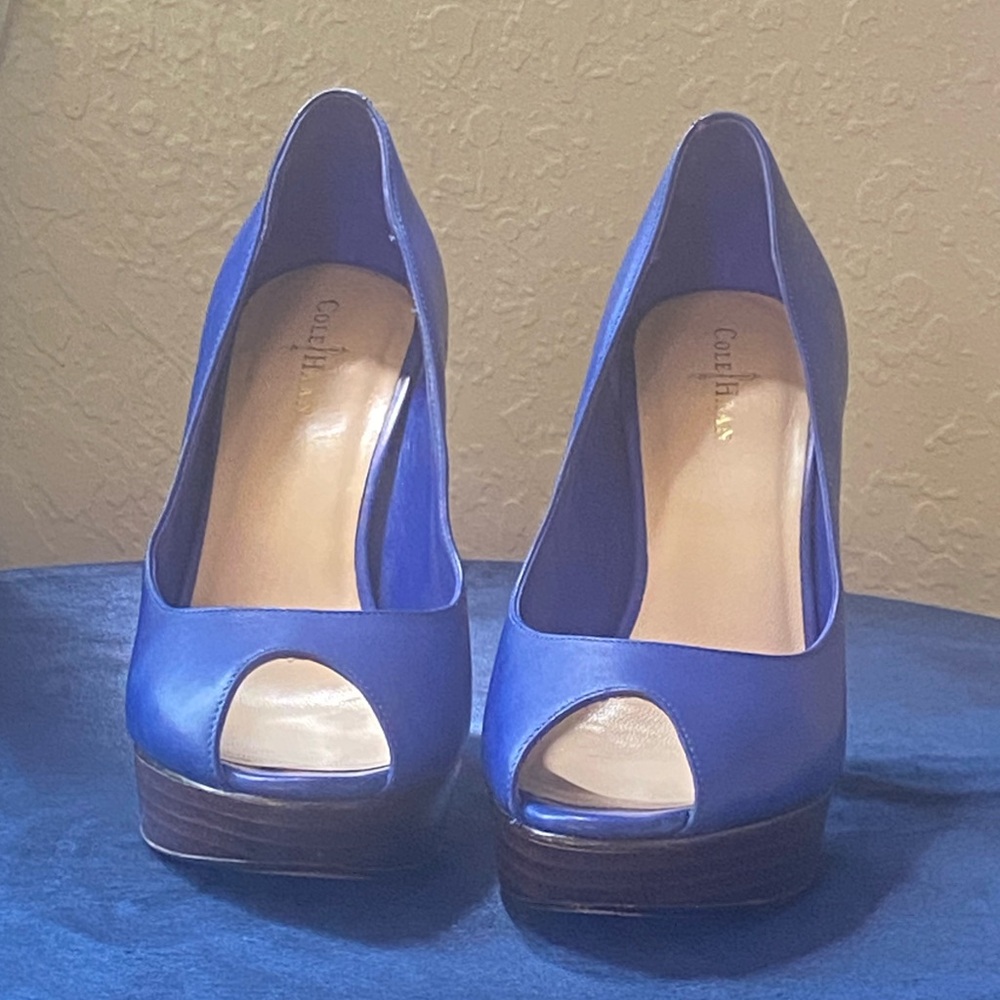 Cole Haan Blue Peep Toe heels